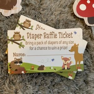Diaper Raffle tickets animal
